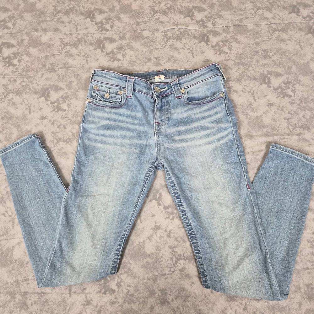 True Religion Super Skinny Jeans Womens 30 Y2K McBling Trashy Chic Indie Sleaze